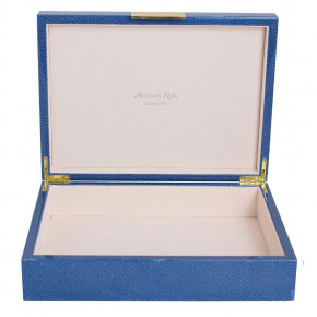 8x11 in Blue Shagreen Gold Large Storage Box