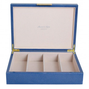 8x11 in Blue Shagreen Gold G Large Storage Box