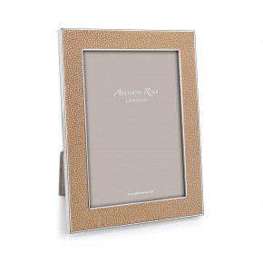 Sand Shagreen and Silver Picture Frame