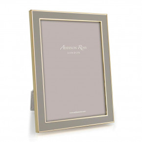 Gold Trim, Taupe Enamel Picture Frame