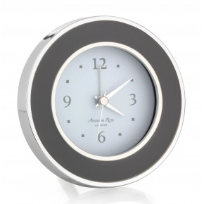 Taupe & Silver Round Alarm Clock