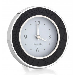 Black Croc Silver & Round Alarm