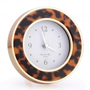 Tortoise & Gold Round Alarm Clock