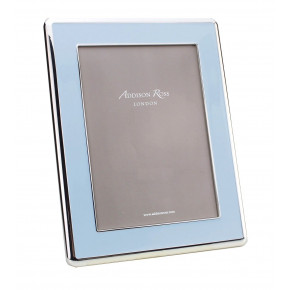 Silver & Powder Blue Wide Curved Enamel Picture Frame