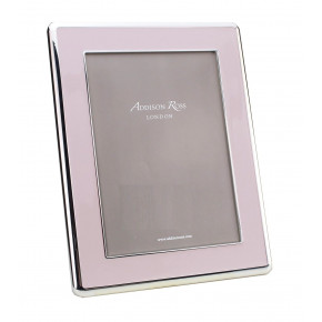 Silver & Pale Pink Wide Curved Enamel Picture Frame