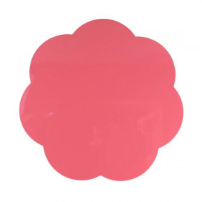Watermelon Pink Large Scallop Lacquer Placemats, Set Of 4