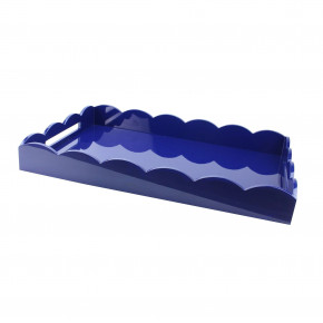 26x17 in Large Scalloped Tray Navy