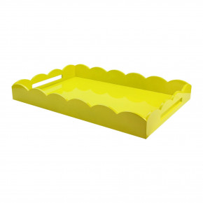 26x17 in Large Scalloped Tray Yellow