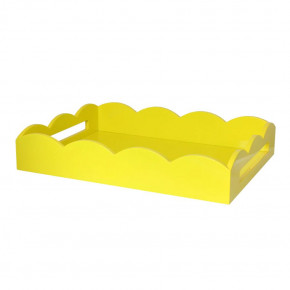 17x13 in Medium Scalloped Tray Yellow