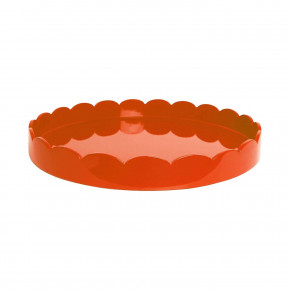 20x20 in Large Square Scalloped Tray Orange