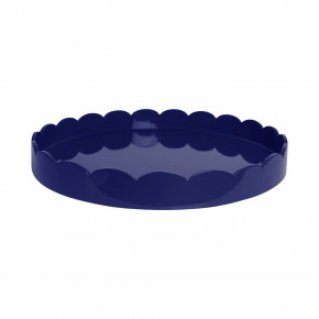 20x20 in Large Square Scalloped Tray Navy