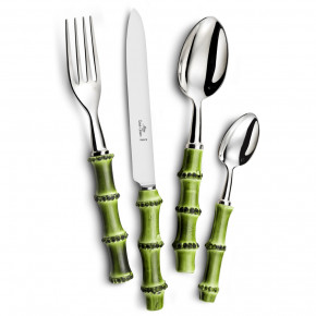 Bamboo Green Wood Stainless Flatware