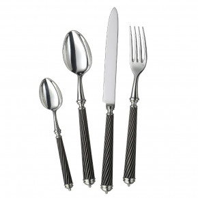 Cable Black Silverplated Cake Fork