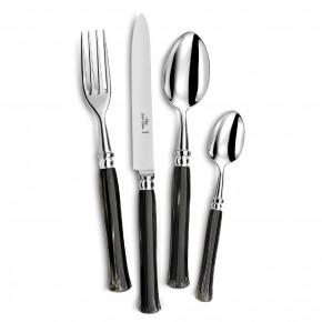 Riviera Black Horn Silverplated Cake Fork