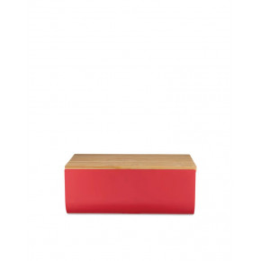 Mattina Steel Bread Box Storage Container - Red
