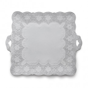 Merletto White Square Platter 13.75" Sq