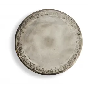 Vintage Pewter Cake Plate 12.5"D