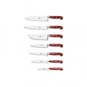 Red Lucite Wall Display Kitchen Knives
