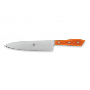 Orange Lucite Compendio Chef's Knife Polished Blade