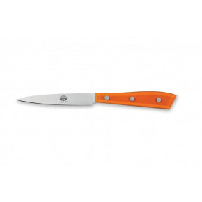 Orange Lucite Compendio Paring Knife Polished Blade