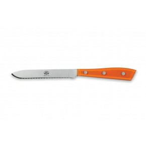 Orange Lucite Compendio Tomato Knife Polished Blade