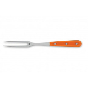 Orange Lucite Compendio Carving Fork Polished Blade