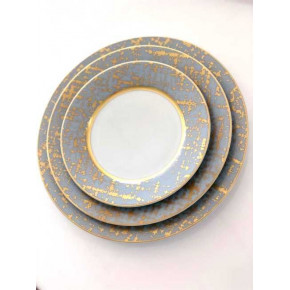 Tweed Grey & Gold Rim Soup Plate