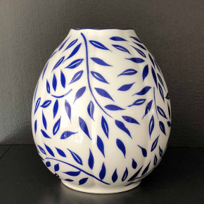 Olivier Blue Tall Nymphea Vase - Large 6.25"