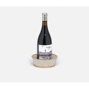 Angelica Sand/Brass Round Wine Coaster