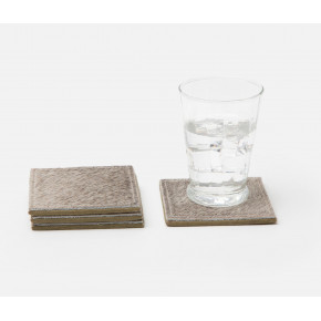 Tanner Gray Square Coasters Boxed Set of 4