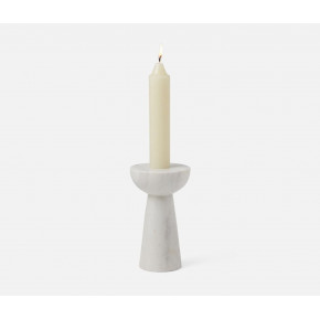 Judith White Candle Holder Marble, Pack of 2