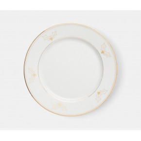 Hannah White Porcelain Gold Trim And Holly Dinnerware