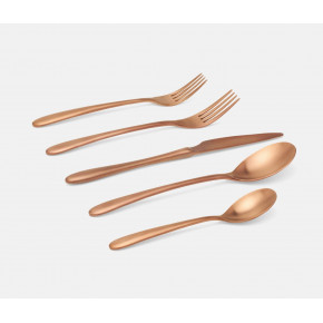 Alba Rose Gold 5-Pc Setting (Knife, Dinner Fork, Salad Fork, Soup Spoon, Tea Spoon)