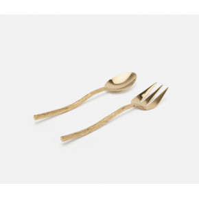 Danele Polished Gold 2-Pc Serving Set (Serving Spoon, Serving Fork)