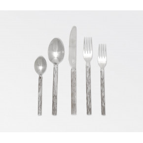 Harrison Silver Faux Bois 5-Pc Setting (Knife, Dinner Fork, Salad Fork, Soup Spoon, Tea Spoon)