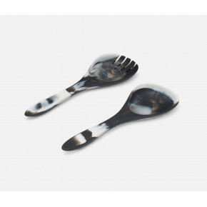 Laney Black Swirled 2-Pc Serving Set (Serving Spoon, Serving Fork)