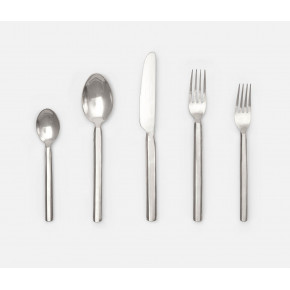 Roland Polished Silver 5-Pc Setting (Knife, Dinner Fork, Salad Fork, Soup Spoon, Tea Spoon)