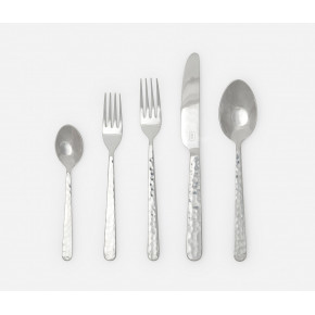 Zora Polished Silver 5-Pc Setting (Knife, Dinner Fork, Salad Fork, Soup Spoon, Tea Spoon)