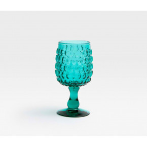 Claire Teal Wine Glass Hand Blown, Pack of 6