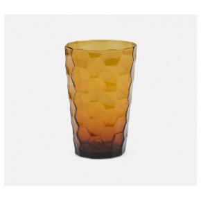 Paige Amber Highball Glass Hand Blown, Pack of 6