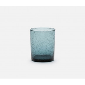 Quinn Charcoal Blue Tumbler Glass Hand Blown, Pack of 6