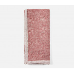 Gianna Maroon/White Kitchen Towel Linen 20"X28", Pack of 2
