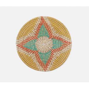 Georgia Yellow Round Placemat Seagrass, Pack of 4