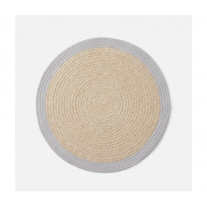 Shia Light Gray Round Placemat Jute/Cotton Mix, Pack of 4