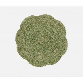 Vera Pale Green Flower Placemat Raffia, Pack of 4