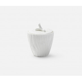 Willa White Faux Bois Sugar Pot Porcelain