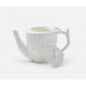 Willa White Faux Bois Teapot Porcelain
