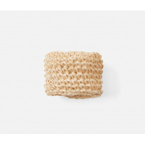 Emmy Natural Woven Napkin Ring Crochet Boxed Set of 4