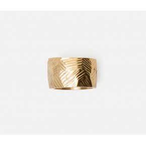 Gian Gold Abstract Napkin Ring Brass Boxed Set of 4
