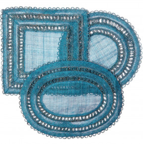 Carmine Deep Blue Placemats and Coasters